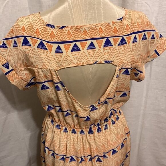 Soprano size medium orange and royal blue dress. - Picture 2 of 7